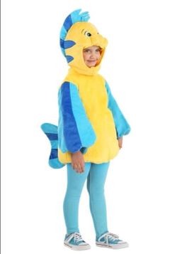New Infant 18 M Disney Flounder Little Mermaid Halloween Costume