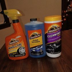 Armor All Car Wash, Cleaning Wipes And Extreme Tire And Wheel Cleaner 