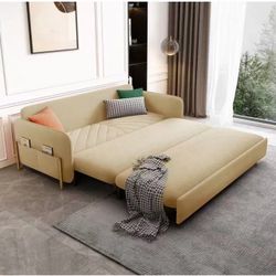 Sectional Sleep Sofa Pull Out Couch,Velvet Convertible for Home | DYPODTEN