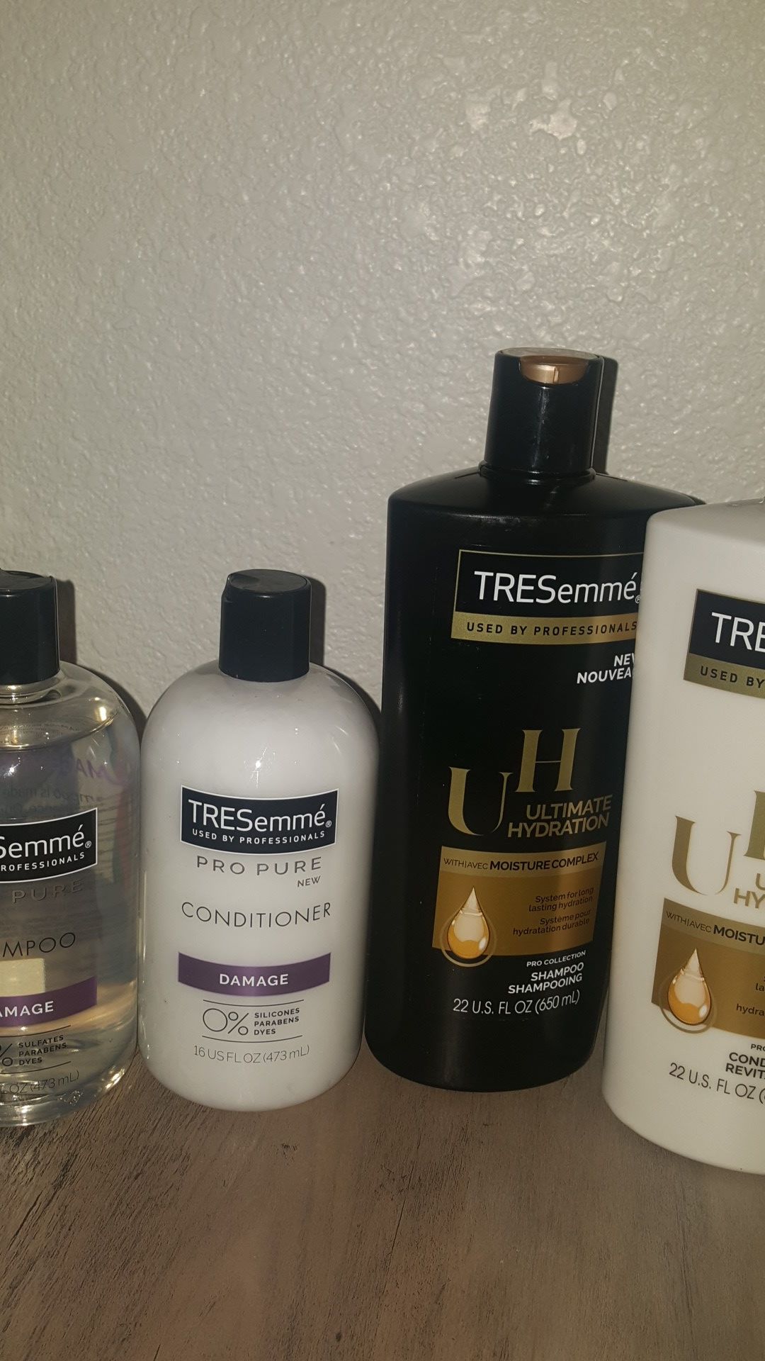 Tresemme Pro Pure and ultimate hydrate