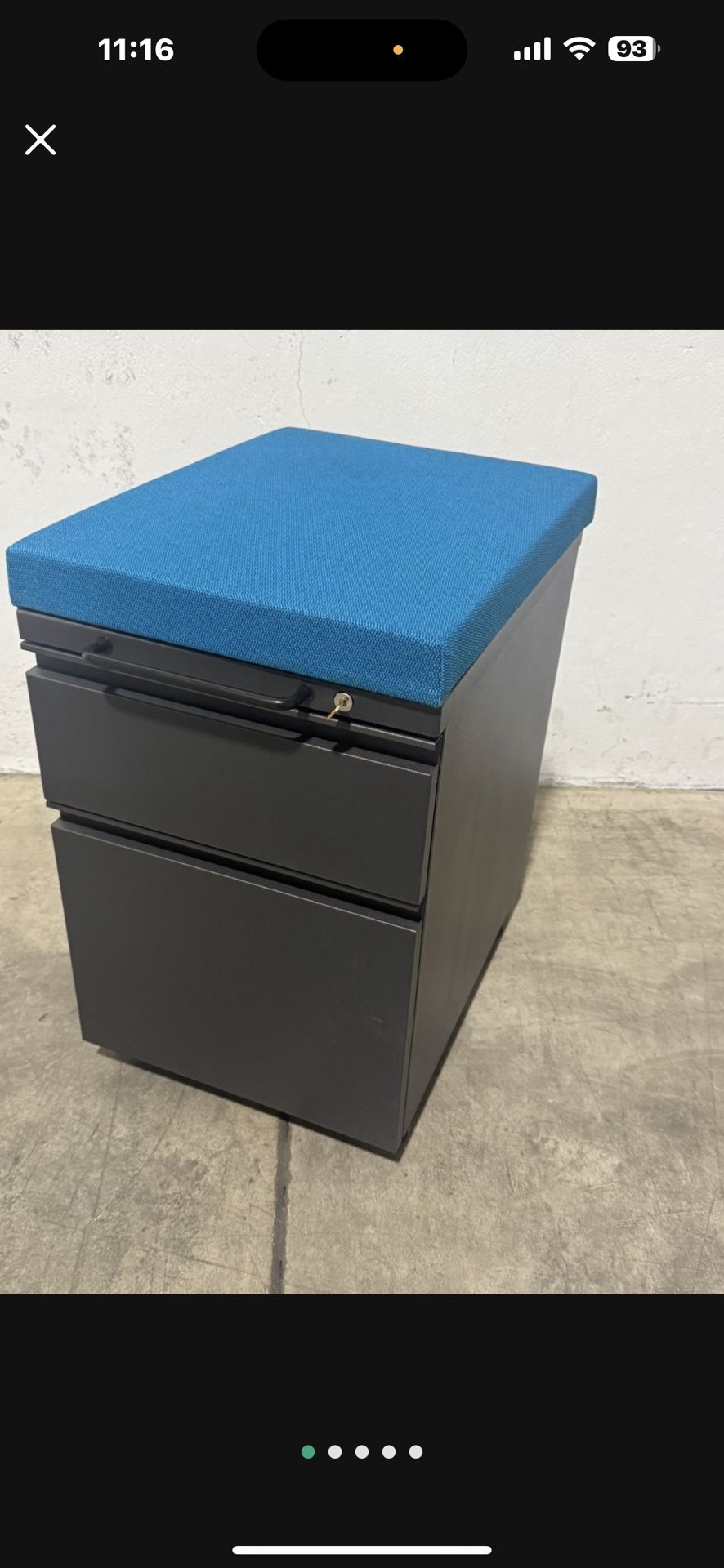 Rolling File Cabinet with Drawer Storage (Lockable)