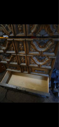 Vintage Spanish Revival Tallboy Dresser