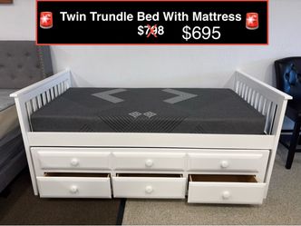 CLEARANCE SALE 🚨 New Twin Trundle abed with mattress