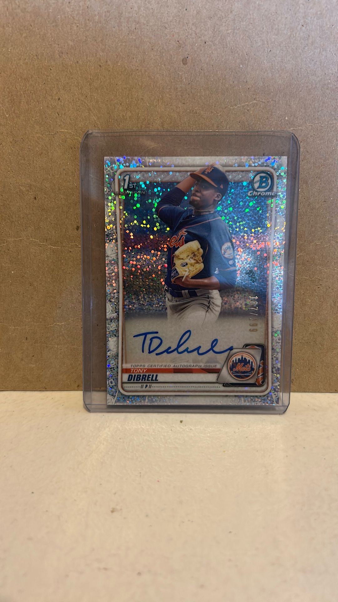 0913 Tony Dibrell Autographed baseball Card