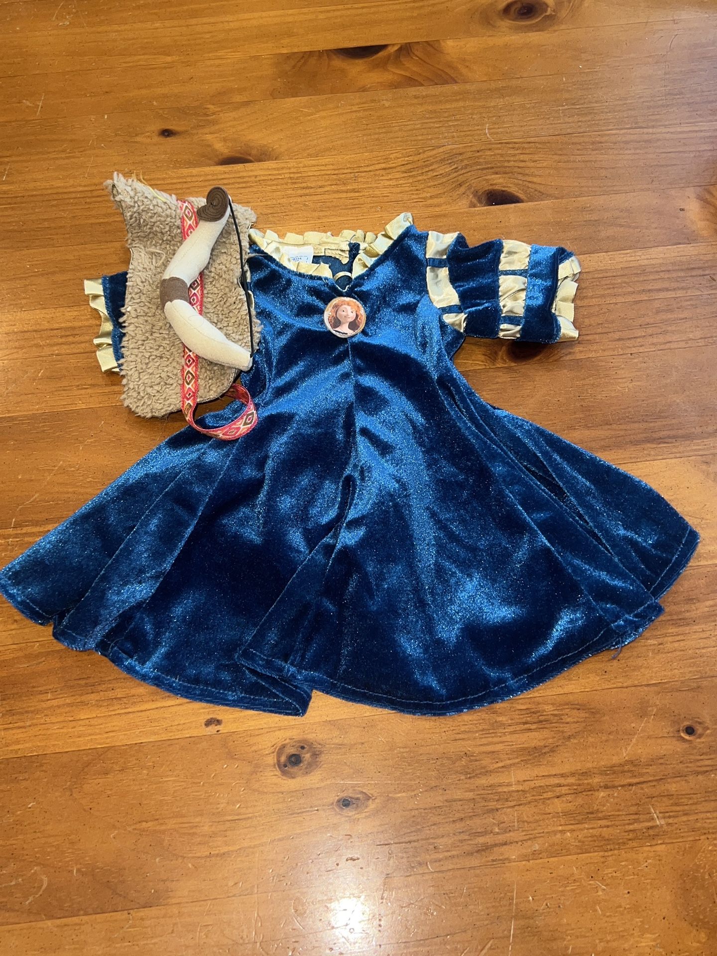Build A Bear Princess Merida Royal Blue Dress And Accesseries 