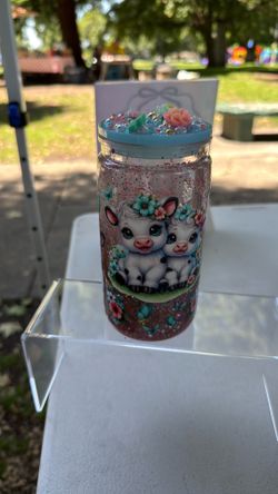 Highland Baby Cow Snowglobe Cup