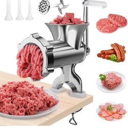 Meat Grinder Manual Mincer - Manual Meat Grinder Sausage Maker Table Mount Pork Mincer Sausage Stuffer Funnel Make Homemade Burger Patties Hand Operat