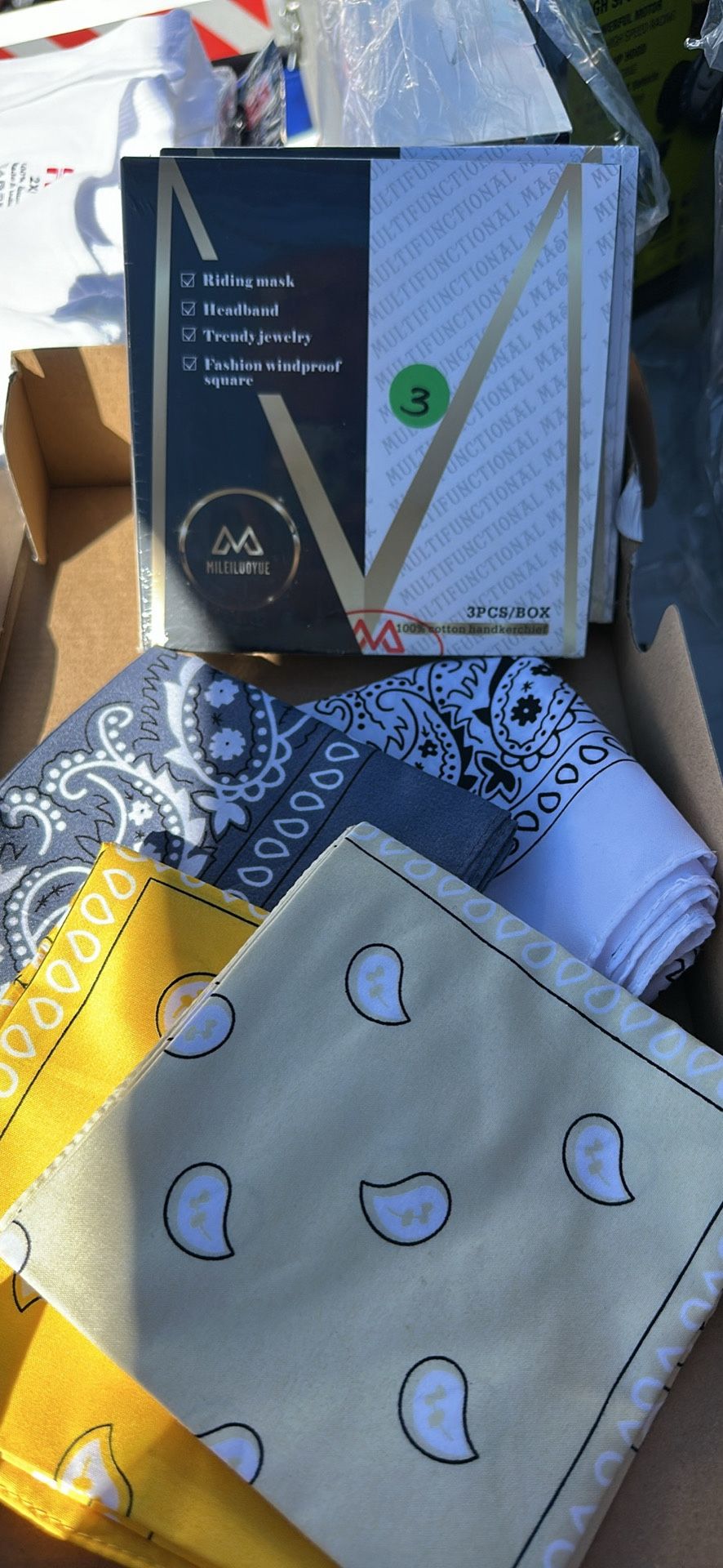 Handkerchief 3pc - 100% Cotton