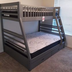 Brand New Solid Wood Bunk Bed, Mattresses Include! 