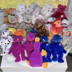 Vintage TY Beanie Babies w/ Hang Tags 90s Y2K Teddy Bears Critters Rare Included