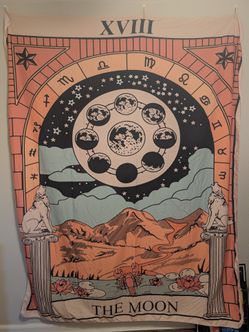 Moon Tarot Card Tapestry