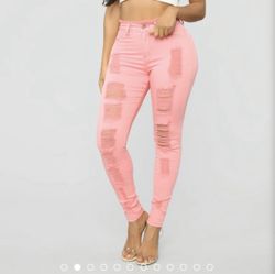 Pink fashion nova jeans