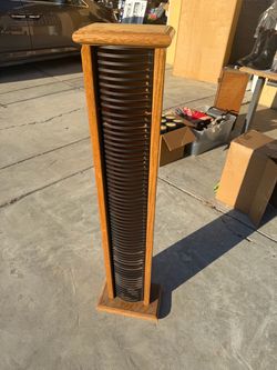 this Creations in Wood solid oak CD storage tower