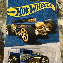 2026 Hot Wheels 58th Anniversary Bone Shaker Blue And Gold (1/6)