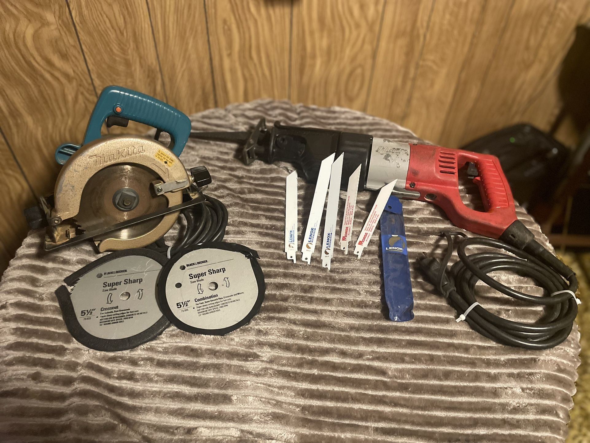 Great Deal!! Milwaukee Heavy Duty Sawzall & Makita Circular Saw. Descriptions Below. Only $50 for Both!!