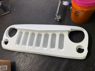 As is broken cracked Jeep Wrangler Front Grille White Mesh