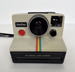 Vintage Polaroid OneStep SX-70 Rainbow Stripe Land Camera