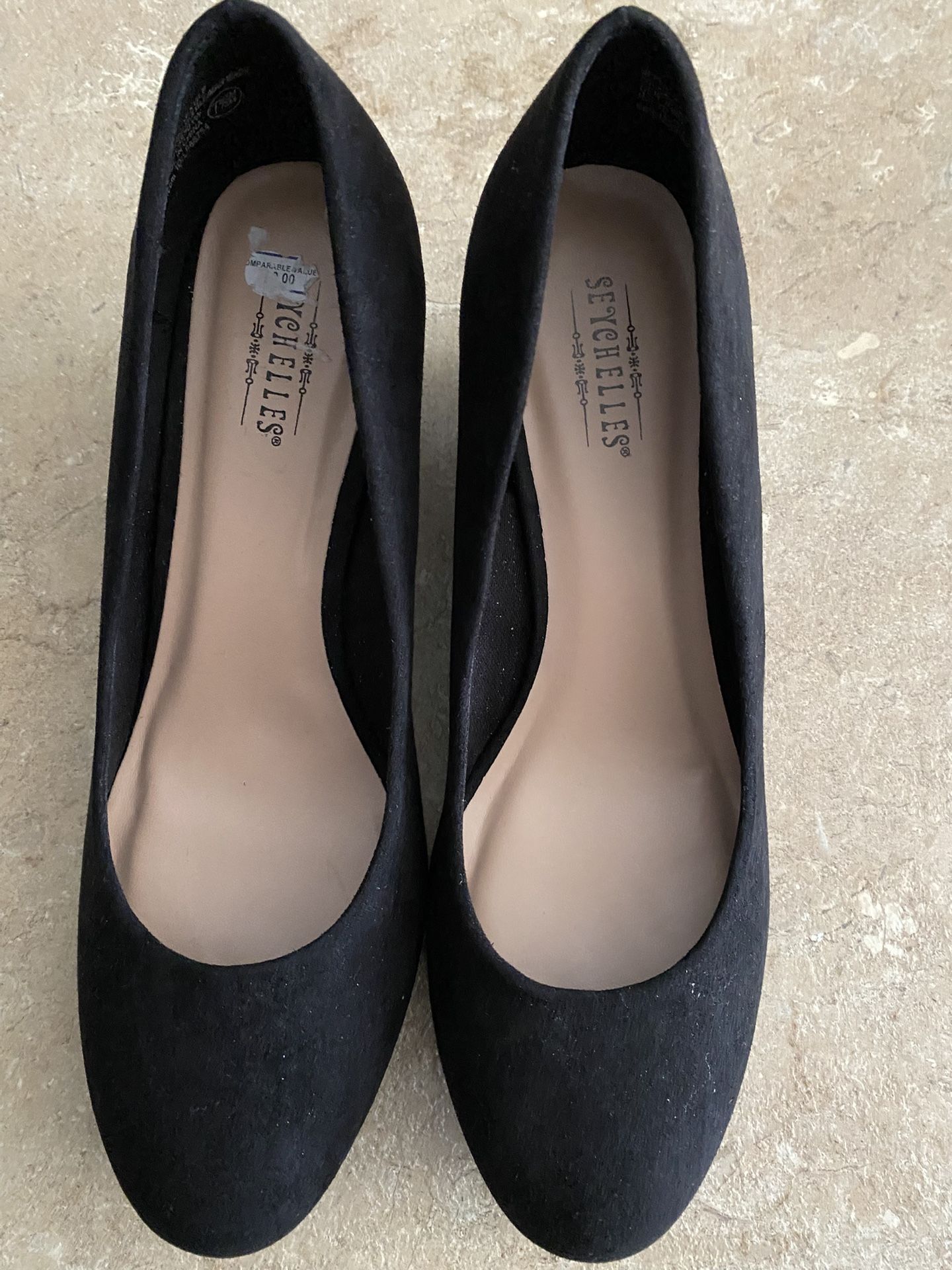 Black Suede Dress Shoes Size 7 1/2 Wide