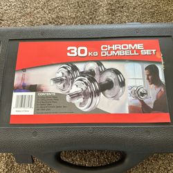 30 Kg Chrome Dumbbell Set
