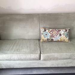 Couch Custom Made Sage Green Micro Suede Great For Sleepovers