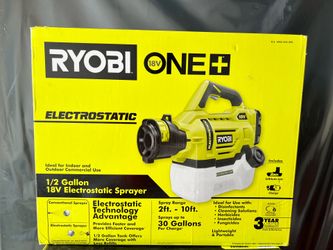 RYOBI ONE+ 18V Cordless Electrostatic 0.5 Gal Sprayer with 2.0 Ah Battery and Charger - P2890