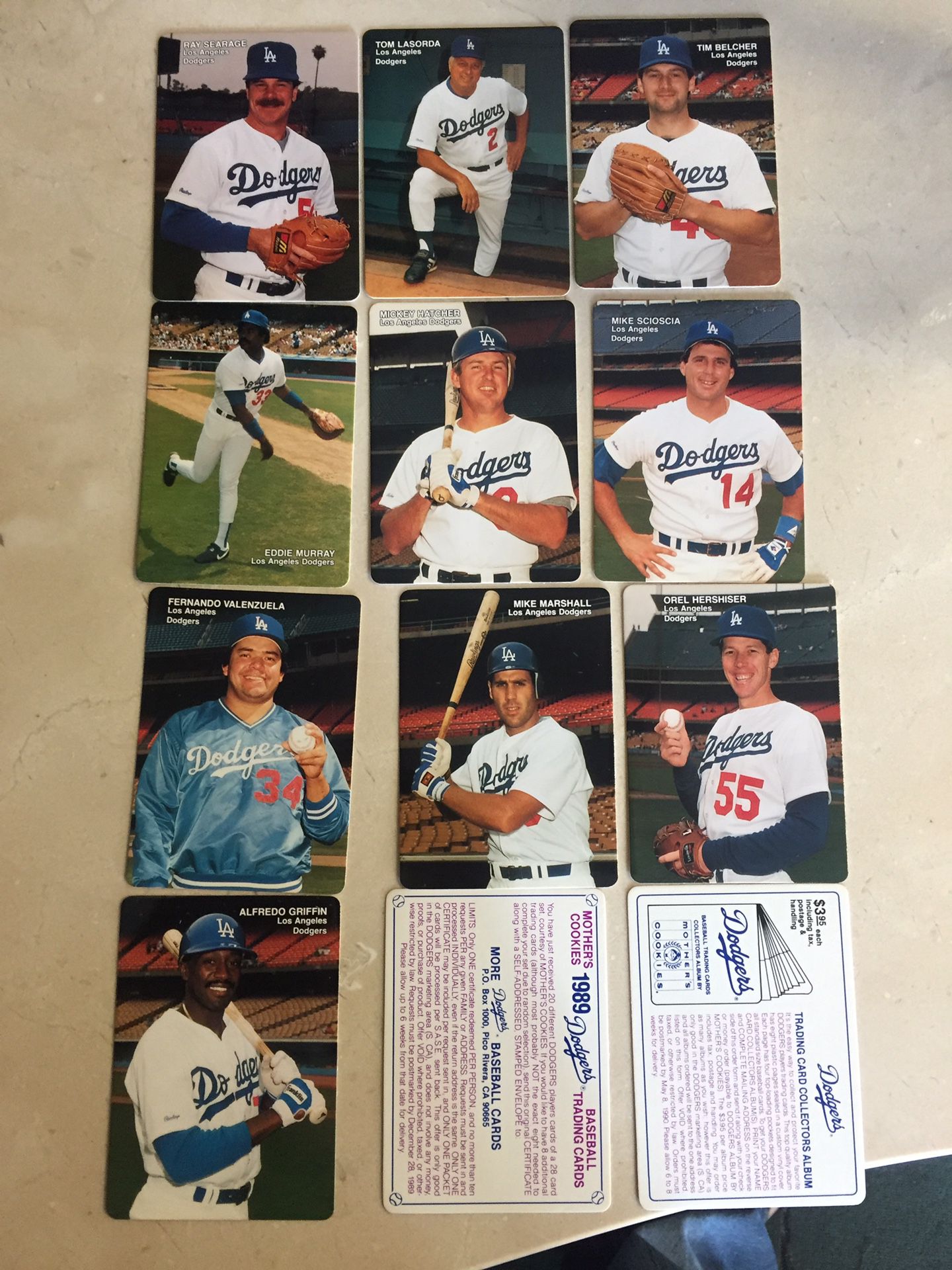 Dodgers baseball cards