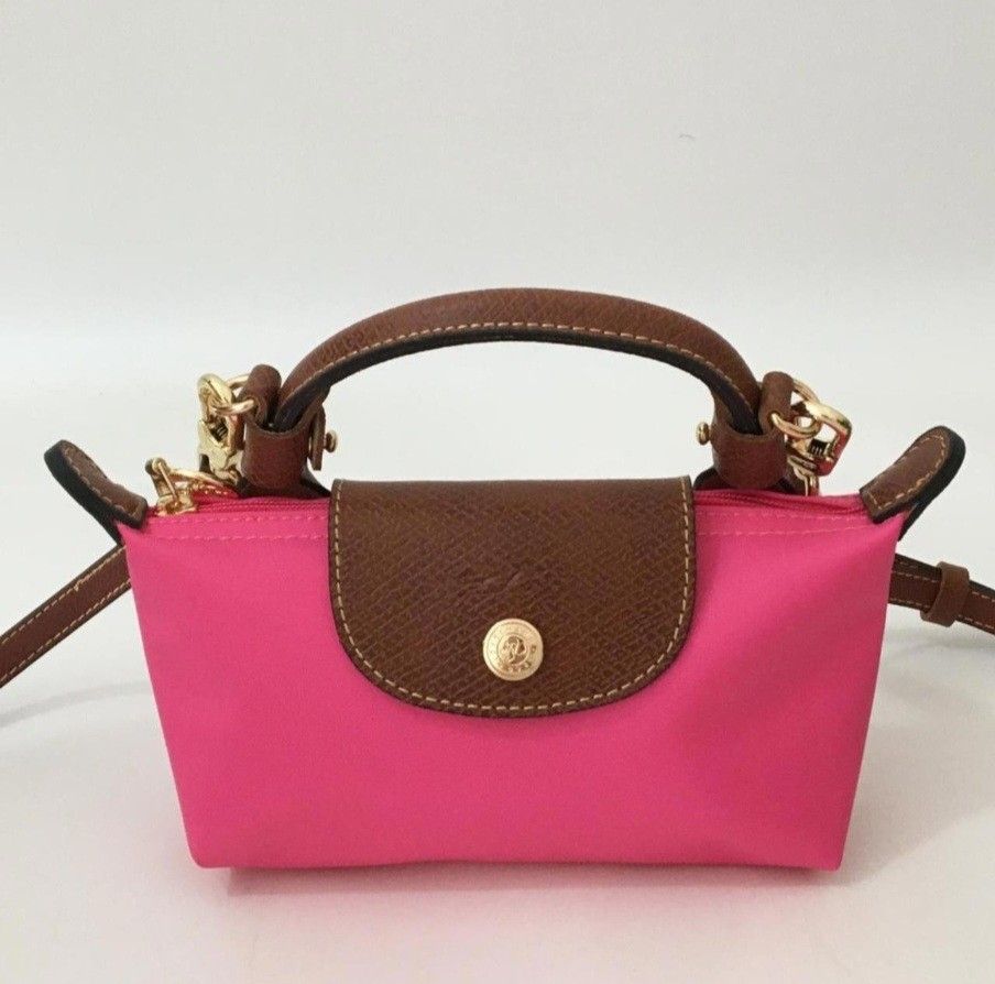 Longchamp mini bag with top handle and crossbody Pink Bag Purse Gift