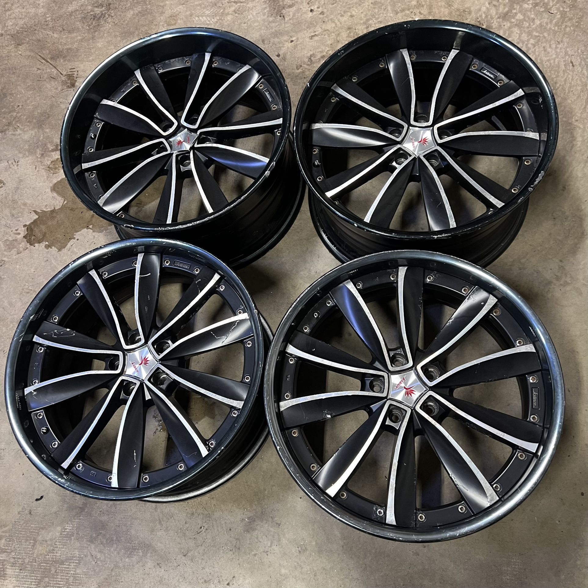 20" Weds Kranze Chrishna 5x114.3 Staggered wheels rims dm 3 piece