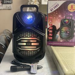 8β Bluetooth Rechargeable Speaker With Microphone & LED Party Ligths ππΆπ€