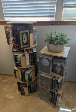 Two Rotating Bookshelves