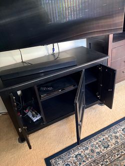 Solid wood TV console