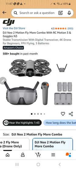 Dji neo never been flown