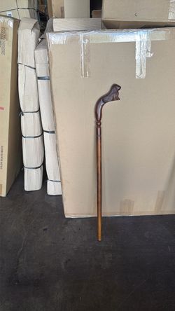 Teak wood Walking Cane with Carved