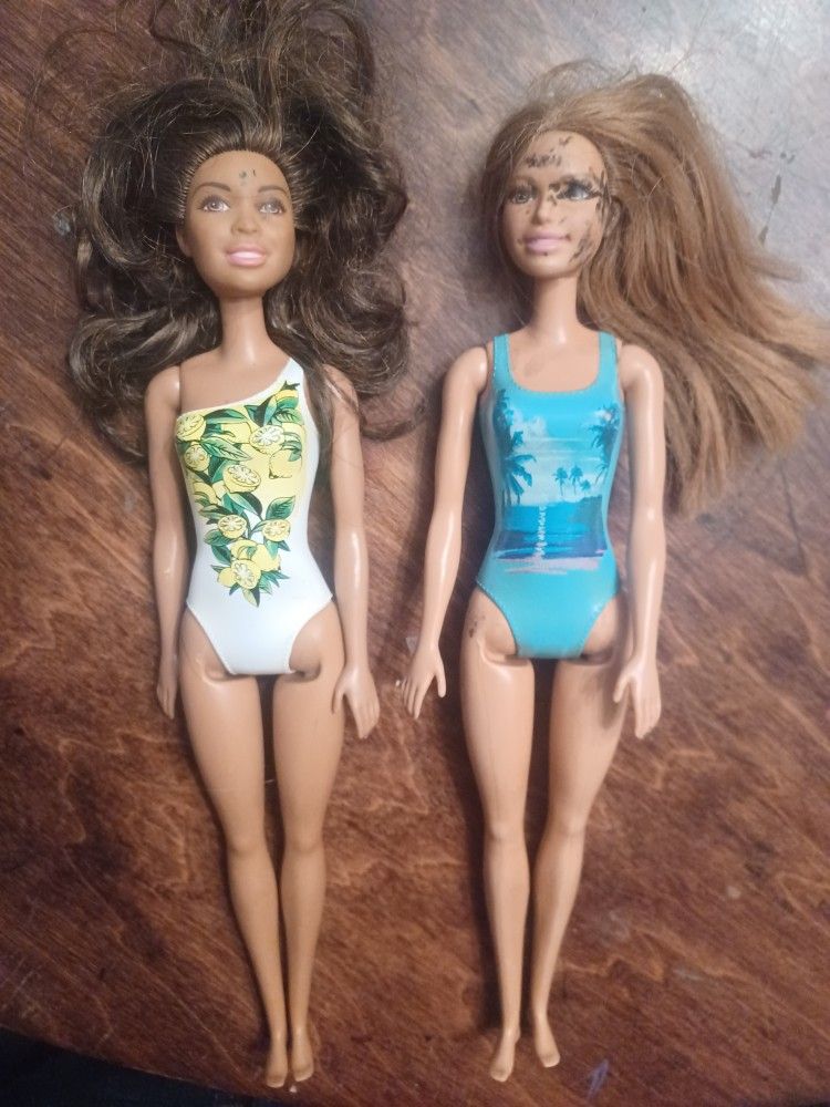 Two "Bikini" Barbie Dolls