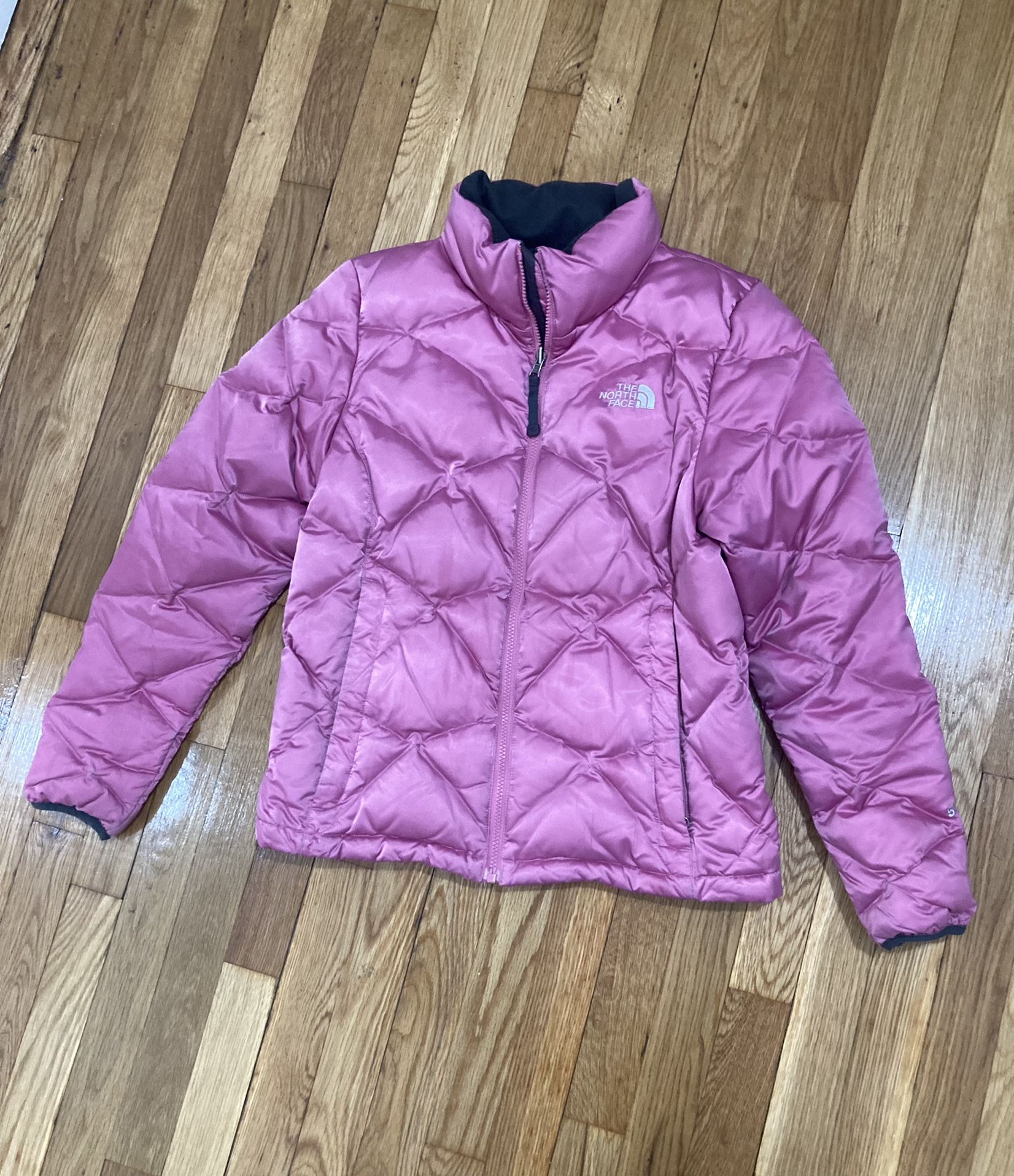 The North Face Pink Goose Down Puffer Winter Ski Snow Quilted Lined Jacket 550