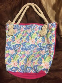 Malibu floral tote bag