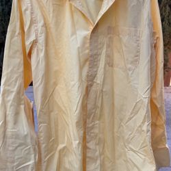 Amanti Italian Style Men’s Dress Shirt Yellow 15.5 34/35 Cotton Blend Long Sleeve