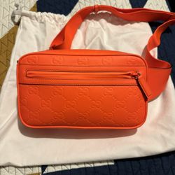 Neon Orange Gucci Crossbody Bag