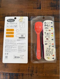 SKATER Peanuts Snoopy Friends Soup Spoon with Case