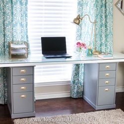 White Door Desk DIY See Photos