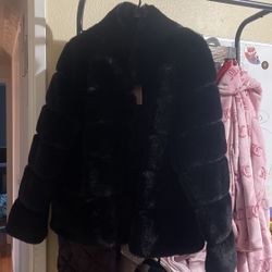 Michael Kors Faux Fur Coat Size L