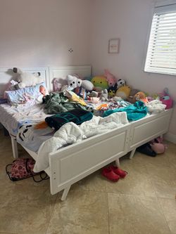 Two twin size beds
