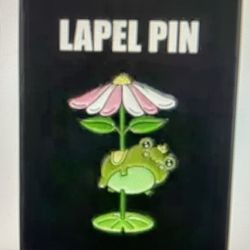 Frog Flower Carousel Enamel Pin