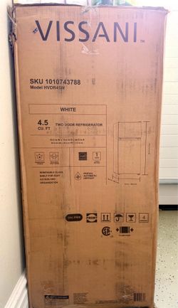Brand New Vissani 4.5 Cu Ft Mini Fridge Refrigerator w/ Freezer – Factory Sealed