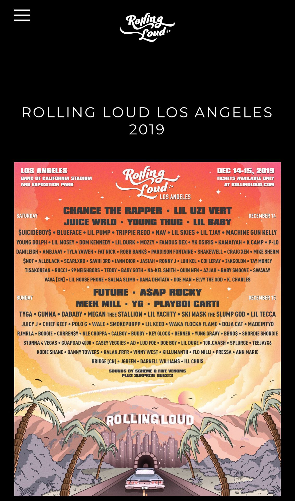 3 Rolling Loud LA tickets Available