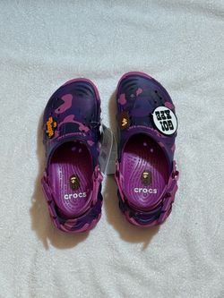 Bape Echo Crocs Purple Size 8 Men’s