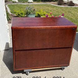 File Cabinet Horizontal 2 Drawer Wood