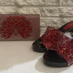 Different colors Women Shoes and Bag Set Shoes and Bags to Match Shoes with Bag Set Decorated Brand new sets of shoes with matching bags I have 5 sets