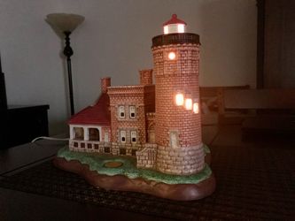 LEFTON limited edition mackinac point light . Lighthouse.