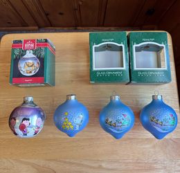 Peanuts Glass Ornament Set